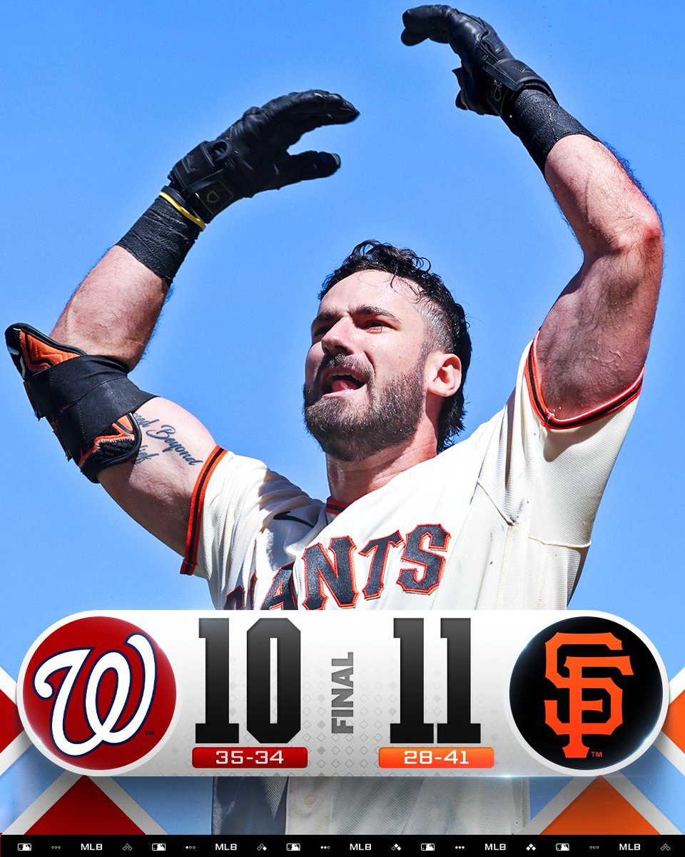 MLB's tweet photo. Down 8 runs in the 8th inning, Bryce Eldridge and the @SFGiants surmount the insurmountable! https://t.co/oCVh6eHzPo