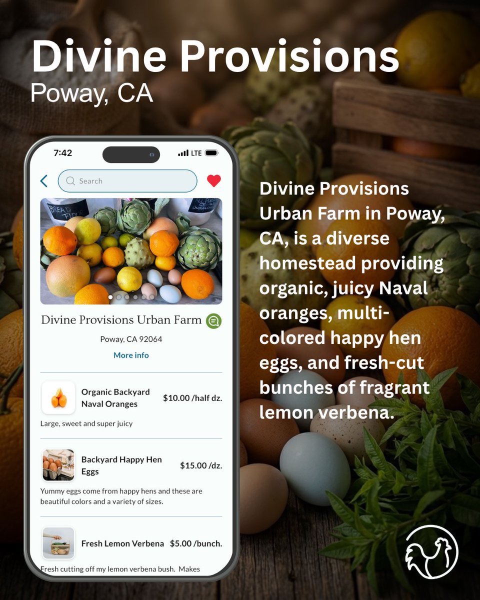 EarthDemeter's tweet photo. 🌿 Real farms. Real makers. California.

🍊 Eklund Family Farms — Fallbrook

🥚 Divine Provisions Urban Farm — Poway

🧼 Pretty As Possible Inc — Norwalk

🥑 Zambrano Avocados — Ventura

Now on @RedHenApp 🐓
Sell: e01fcb23f3 · Shop: d4f8044e1c https://t.co/NILyYVQlef