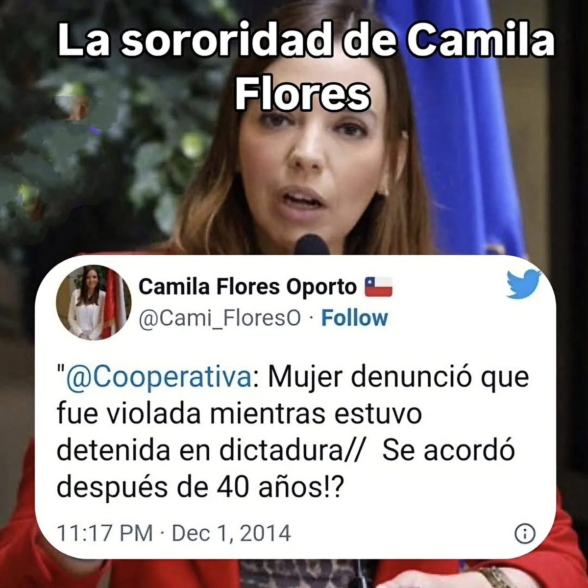 murdinic's tweet photo. Camila Flores . Es sin llorar ! https://t.co/SZKoClafFl