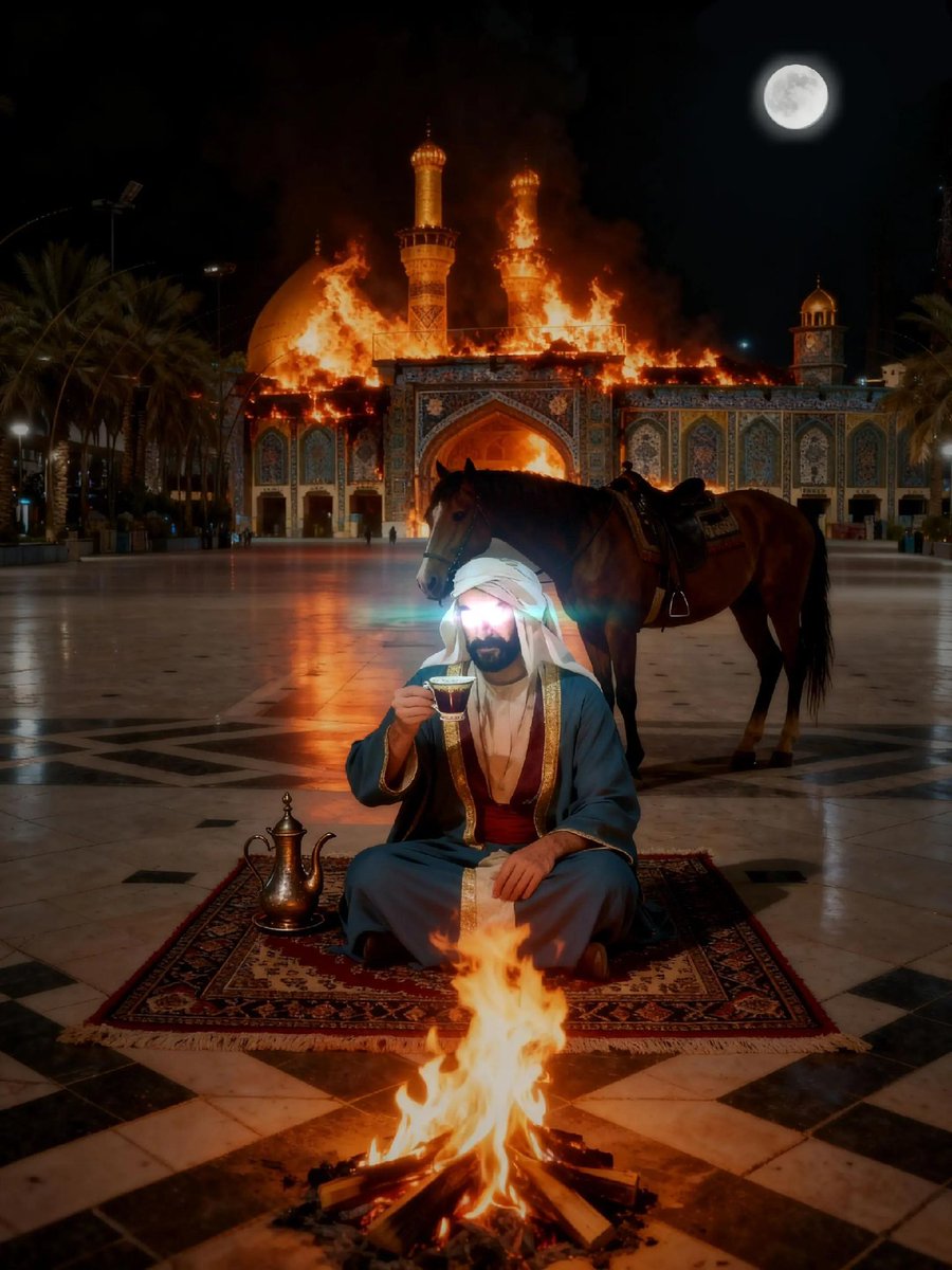 7Solgr's tweet photo. ثم نهبوا وهدموا قبر الإمام الحسين بن علي و اقتلع الشباك الموضوع على القبر الشريف  و أعاد بإعماله ذكرى بني امية و المتوكل العباسي ، وقد ربط الإمام سعود خيله 🐎 في الصحن الشريف و طبخ " القهوة " و دقها في الحضرة الشريف . https://t.co/jx36tt8o65