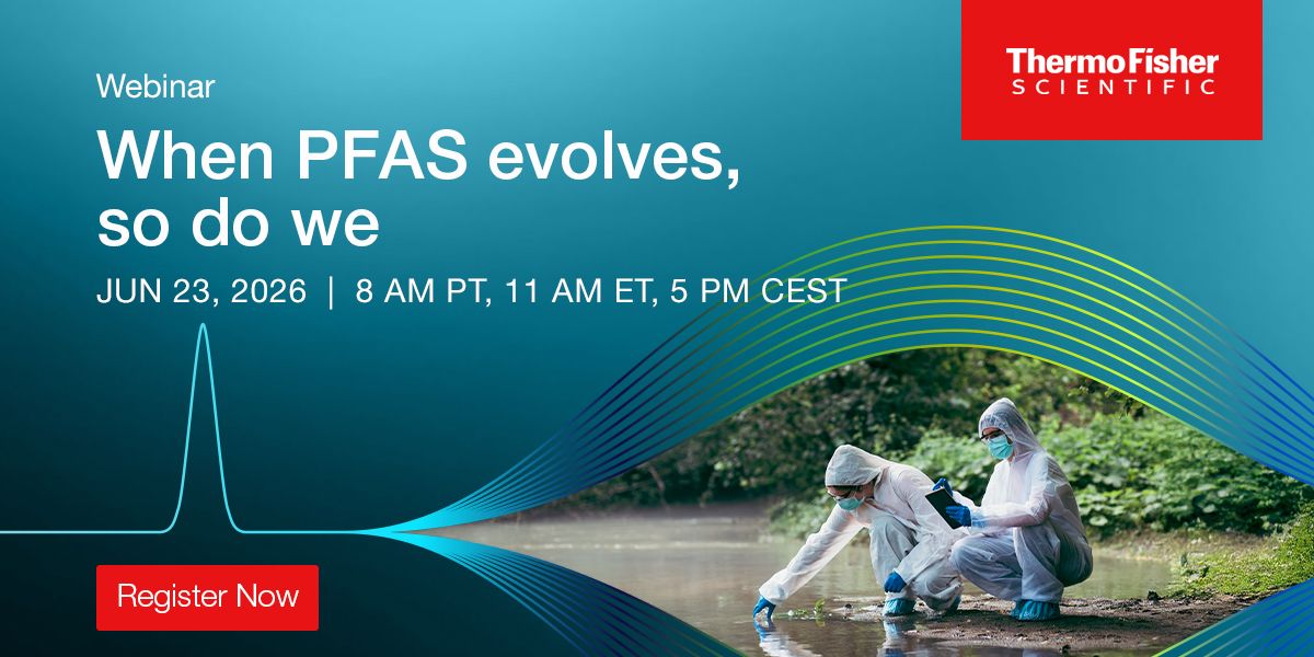 Labroots's tweet photo. PFAS lists are growing. Regulations are tightening. Is your lab keeping up? 

Join Thermo Fisher Scientific's free webinar to discover how leading labs are building scalable, future-ready analytical systems. 

Register here: https://t.co/Tn9G9lRbZH https://t.co/hcrNHTBS8Q