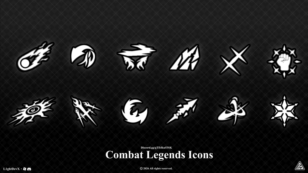 l1ghtDevX's tweet photo. Very clean looking hotbar vectors for Combat Legends! Join discord link in bio for more news and sneaks!!!🔥��� #Roblox #RobloxDev #CombatLegends https://t.co/J6H0k8oGyu