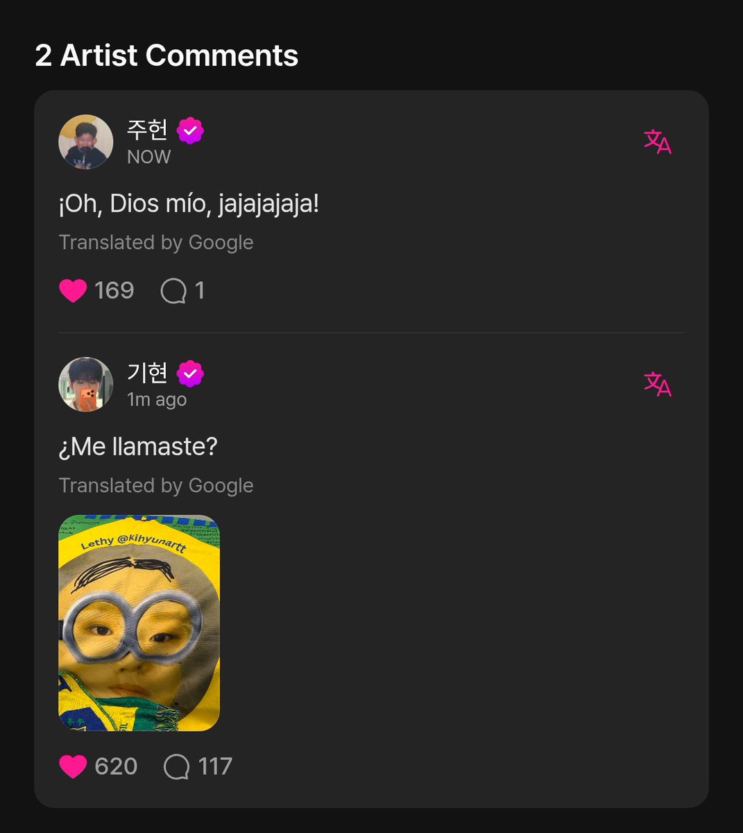 Monshiine7's tweet photo. KIHYUN AJAJAJJAJAJAJAJAJAJAJA esto definitivamente quedó sellado como un momento histórico en la historia de Monsta y y Monbebe jsjsjjsjsjsj https://t.co/8SRD25rpCr
