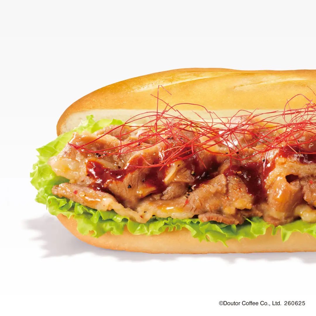 gourmetroad5's tweet photo. ６月２５日よりドトールコーヒーから、「期間限定ミラノサンド 牛カルビ」、「ミラノサンド さっぱり牛カルビ ねぎ塩レモン」、「ミラノサンド コクの旨み牛カルビ 韓国のり＆チーズ」、「ミラノサンド 旨辛牛カルビ 麻辣」の4種が新発売されます✨ https://t.co/sQftftBux9