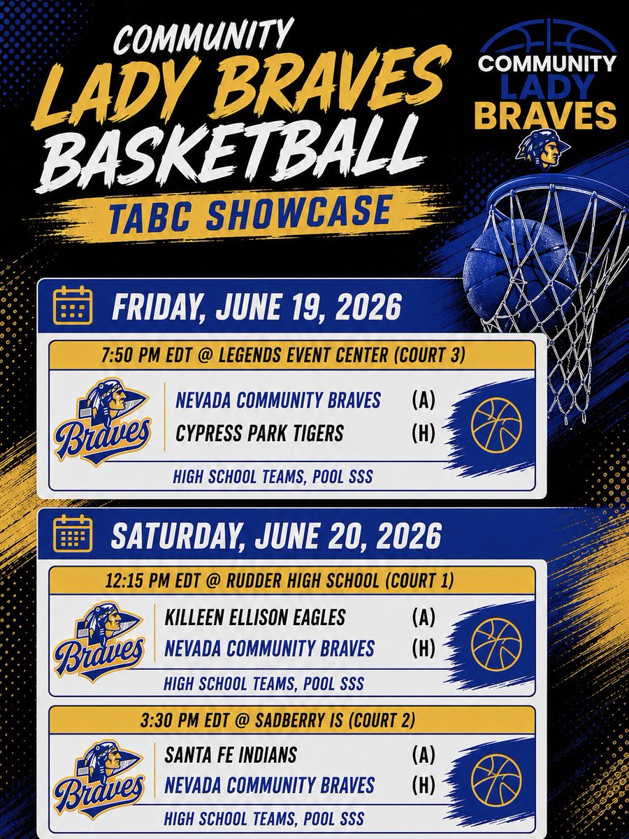 CHSLADYBRAVESBB's tweet photo. We are live next week @ TABC Showcase https://t.co/NRgDJ9q3wl