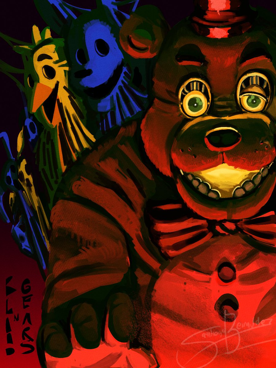 James_less's tweet photo. Five nights at freddys: Blood and Gears 
@fnafbag https://t.co/lU2vZdpTyM