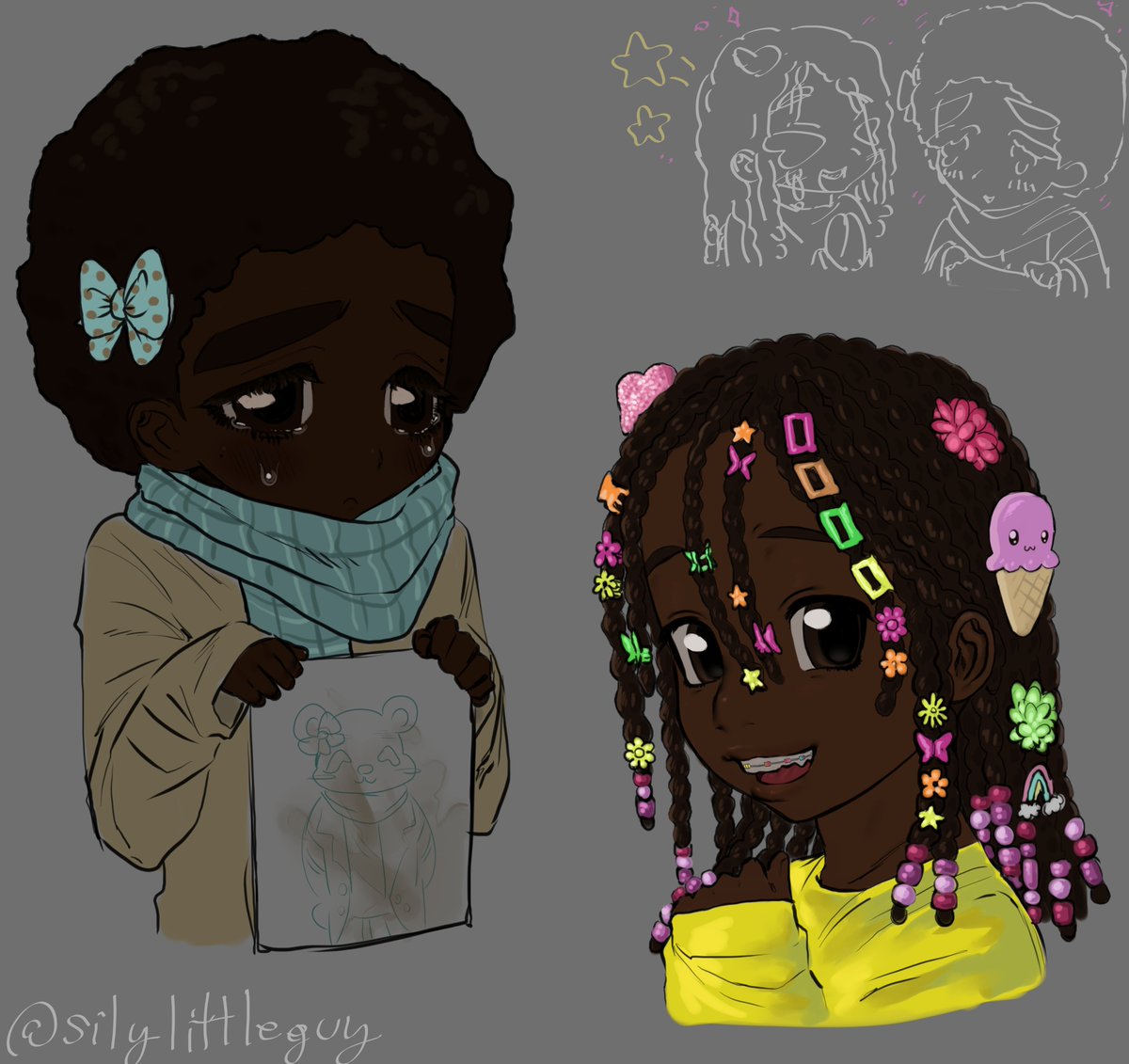 silylittleguy's tweet photo. hair practice to motivate myself for commissions 😁👌 https://t.co/M6Q65svwVF