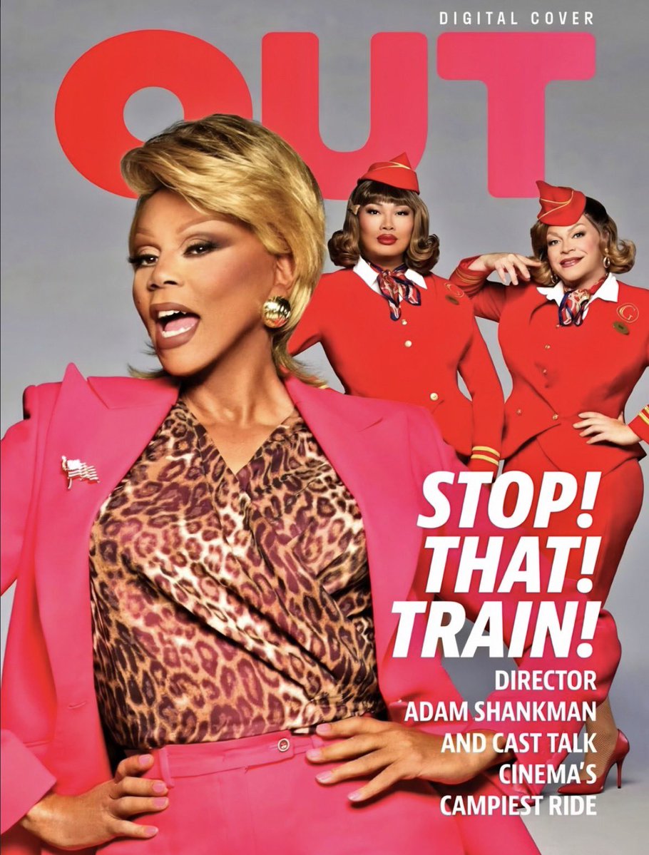 Drag_Crave's tweet photo. RuPaul, Jujubee &amp; Ginger Minj stun for the digital cover of Out Magazine in new promotion for "Stop! That! Train!". In theaters June 12.

Read the full cover story by @bernardosim here:
https://t.co/co7JfRs3ue https://t.co/St88H0Rd00
