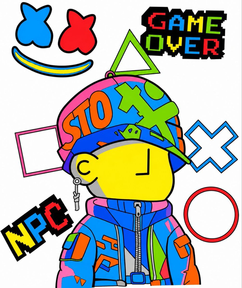 BrielleOnchain's tweet photo. Just finished my hand-drawn entry for the NPC Art Contest! 🎨✨

I wanted to capture the fun, colorful, and playful energy of NPC through a mix of gaming vibes, bold shapes, and street-art style.

 Every line and detail was drawn by hand, turning creativity into a character that feels alive and full of personality.🥳❤️

Hope you all enjoy it as much as I enjoyed creating it. Good luck to all the talented artists joining the contest! 🚀💛 
@npconchain

#NPC #NPCArtContest #HandDrawnArt