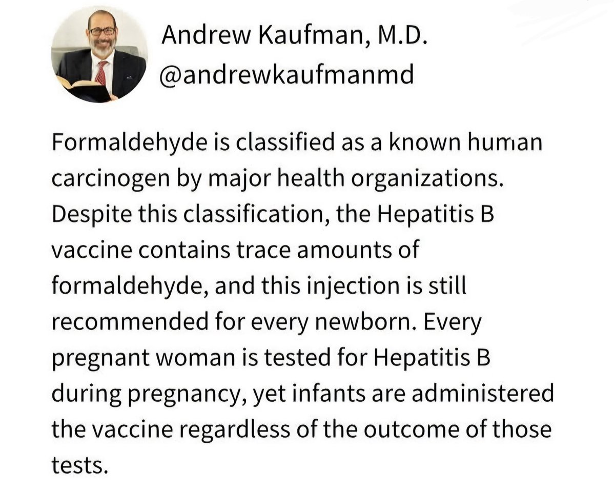 GoSatvik's tweet photo. Injecting carcinogenic compounds in an infant will not improve the health outcomes. https://t.co/U4nn2yGsdv