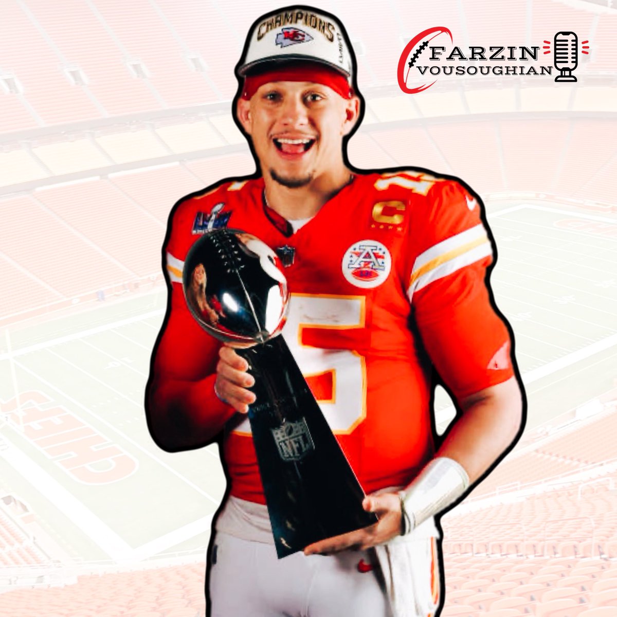 Farzin21's tweet photo. The Chiefs had a 9-18 postseason record with just 1 Super Bowl before Patrick Mahomes became the starting QB. Now that record is 26-22 with 4 Super Bowls.

Patrick Mahomes deserves every penny from the Chiefs. https://t.co/K14dvfB8Hf