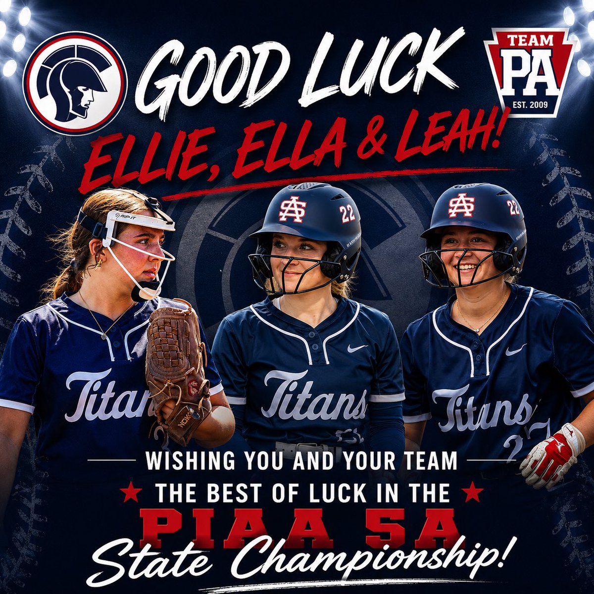 TeamPAMendel's tweet photo. Good luck to our girls @ellienickel2027, @leaheich13 and @EHergenroeder02 as they compete for the 5A PIAA State Championship tomorrow!! Bring home the GOLD girls!🏅 @teampafastpitch https://t.co/FlNULQTSiP