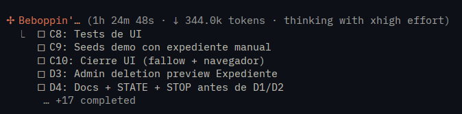 PachuDev01's tweet photo. Esto es Claude Opus 4.8 implementando un plan creado por Claude Fable 5.  Antes nunca había corrido tanto en las tareas estas. Se siente como que no solo han largado Fable sino que algo se ha twekeado en Opus 4.8. Nada mal👌 https://t.co/d7qgjdJgzT