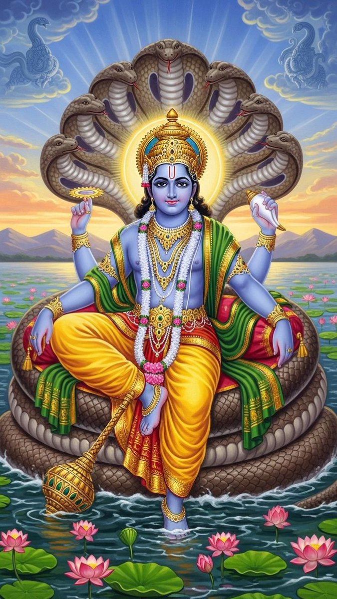 AlokTiwari9335's tweet photo. ॐ शान्ताकारं भुजंगशयनं पद्मनाभं सुरेशं, 
विश्वाधारं गगन सदृशं मेघवर्ण शुभांगम्।।

ॐ नमो भगवते वासुदेवाय नमः 🙏🚩
जय श्री हरि विष्णु 🙏🚩 https://t.co/eyCRHFX5XX