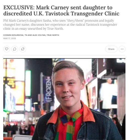 HarbingerEye's tweet photo. @MarkJCarney Is this your kid? https://t.co/xgLgAI4cpm