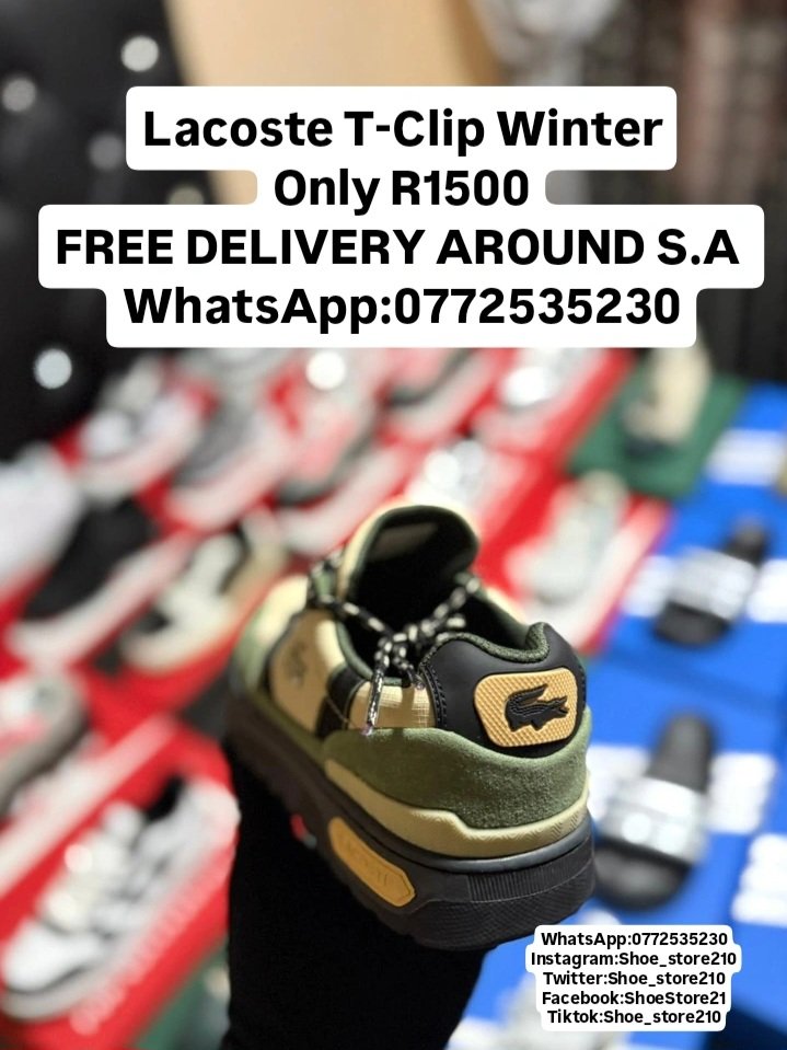 Shoe_store210's tweet photo. ๐ฅณโญ๏ธ๐SHOE OF THE DAY๐โญ๏ธ๐ฅณ
Lacoste T-Clip Winter
Only R1500
FREE DELIVERY AROUND S.A
WhatsApp : 0772535230
COMES WITH FREE NIKE SOCKS.
View catalogue on WhatsApp here : https://t.co/cWicuknfsV
#teslamodelx #trendingposts #2026 #fyp #Lacoste https://t.co/JKPeVapg3k