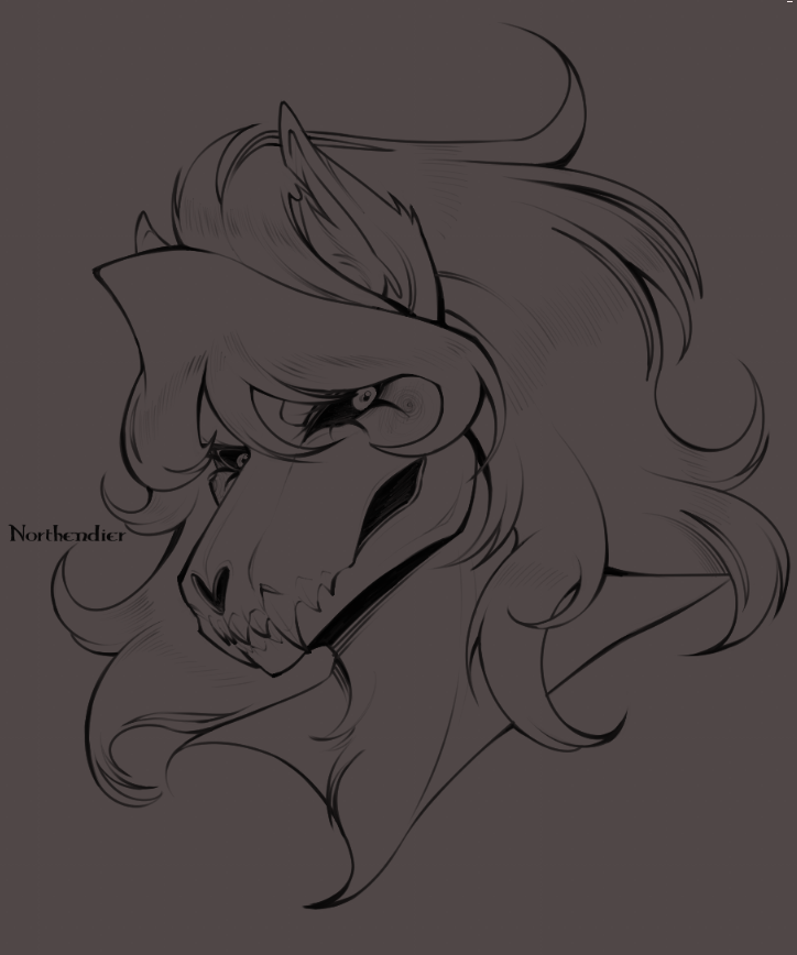 Northendier's tweet photo. Wip! This is the first time I've drawn a skullwolf!

#furryㅤㅤㅤ #wip https://t.co/K348QCjYWA