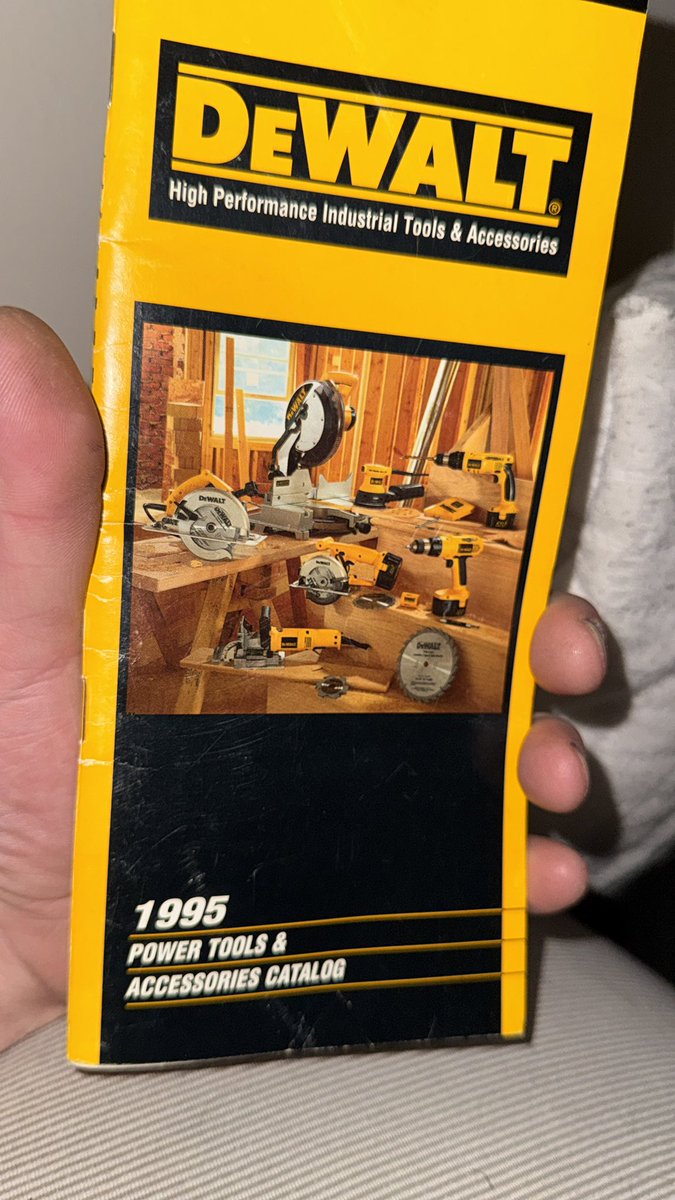 Zwyndle's tweet photo. @DEWALTtough gentlemen, please bring back the bomber jackets from this 1995 catalogue please ❤️ https://t.co/ICoHA7JXfn