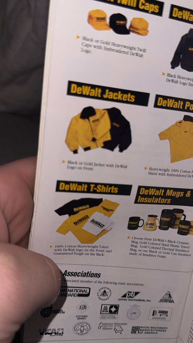 Zwyndle's tweet photo. @DEWALTtough gentlemen, please bring back the bomber jackets from this 1995 catalogue please ❤️ https://t.co/ICoHA7JXfn