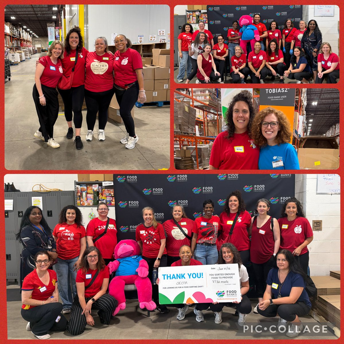 Mrs_A_Isaac's tweet photo. Joined #CatholicTeachers @elemdp volunteering at a local food bank to support families in our communities. 

We know hungry children can’t learn. Together, we can build healthy communities where every child &amp; family thrives. ❤️🍎#RedforEd https://t.co/4aq0hBf8yO