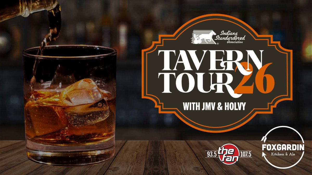 IndianaHarness's tweet photo. THE WAIT IS OVER! 🙌  

The Ride with JMV's 2026 Tavern Tour kicks off TOMORROW at FoxGardin Kitchen & Ale @FoxGardin in Fortville. Catch him LIVE from 3PM–6PM, grab a drink and kick back to talk all things harness racing and bourbon! 🏇🥃  @1075thefan

📅 Thursday, June 11th
📍 215 South Main St., Fortville

Brought to you by the Indiana Standardbred Association.

EVENT DETAILS ▶️ https://t.co/dIE911uU2f