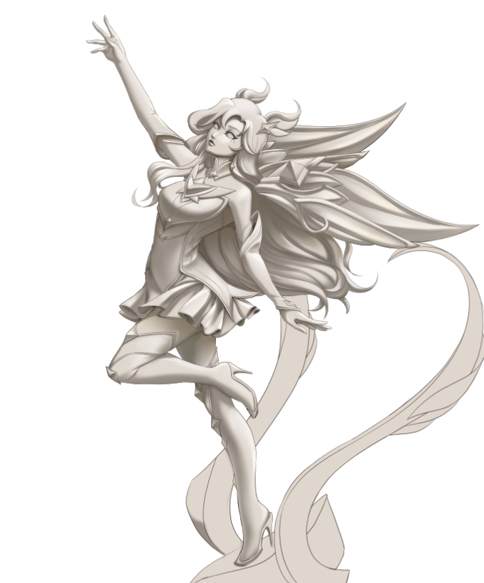 Le_Slye's tweet photo. Progress on the Star Guardian Kai'Sa marble statue commission https://t.co/i3F9cqzQfM