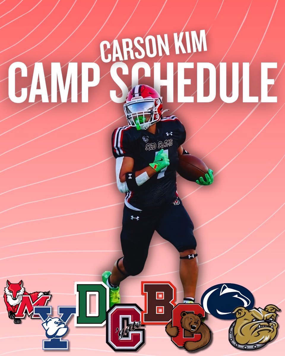 Carson_kim10's tweet photo. My camp schedule this summer so far!
 May 31st:Marist (Passed)
June 18th:Yale
June 21st:Dartmouth
June 27th:Colgate
June 29th:Brown
July 10th:Cornell
July 23rd:Bryant https://t.co/f1gfyUWe30