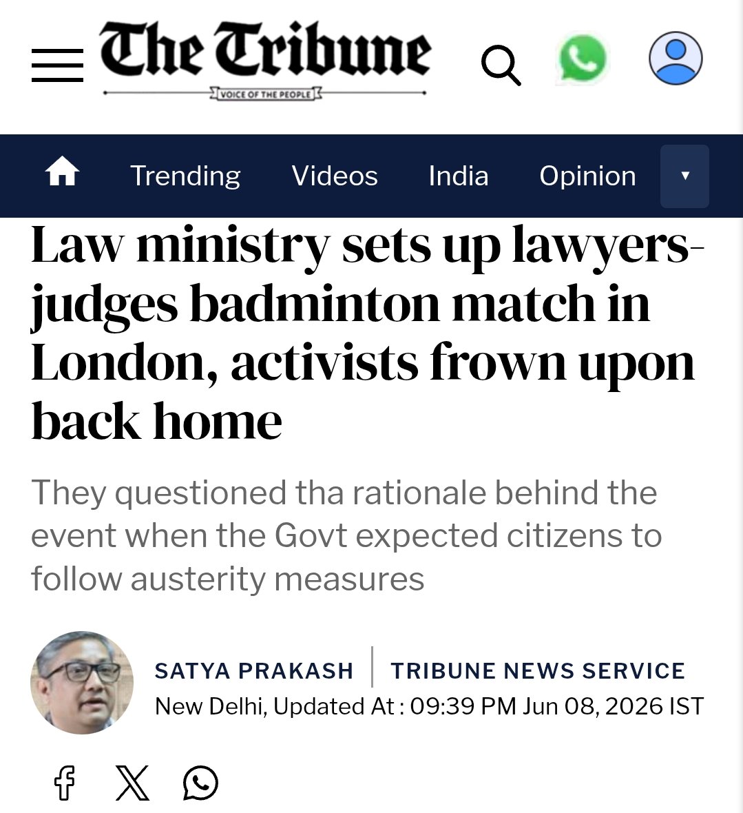 manoj_216's tweet photo. Dear common citizens,
Avoid foreign travel, don't buy gold, use ethanol, and please car pool.
Let's save some foreign exchange so that our ministers, judges and lawyers can enjoy a badminton tournament in London.
Let's do it for the nation 💪 https://t.co/HPMGcFiXnS