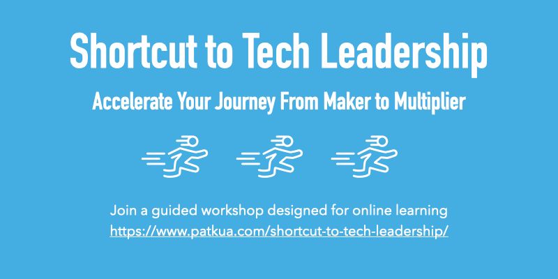 patkua's tweet photo. Zachary Borelli, Senior Test Engineer at Kin+Carta Create, said "This workshop has helped me understand exactly what I need to do to level up my Tech Lead capabilities." Join others who learned how to transition from Maker to Multiplier https://t.co/dH6nc3KBX9 https://t.co/9K9YAH8dqk