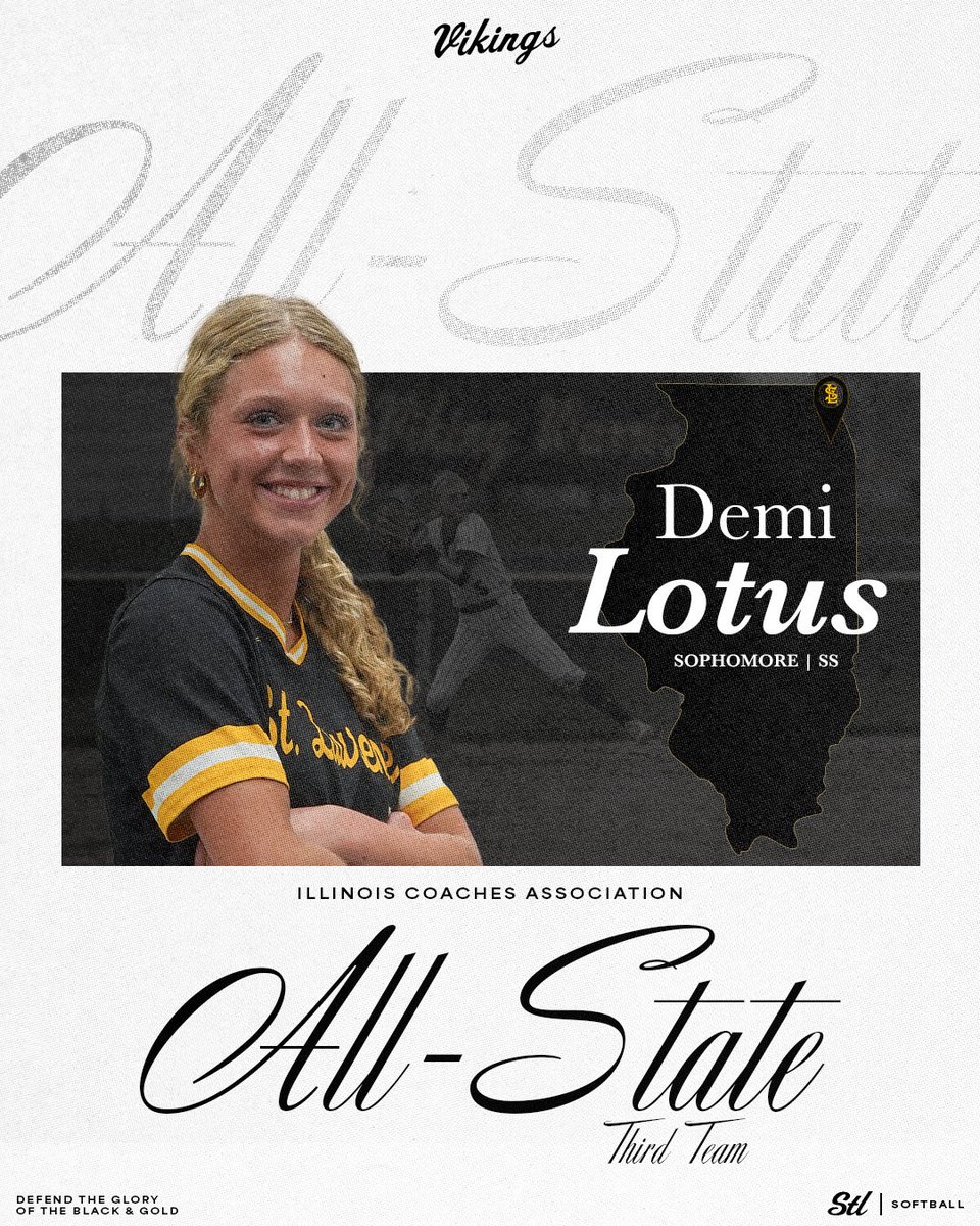 STL_Softball's tweet photo. Help us congratulate our All-State recipients, Cloe Villa and Demi Lotus! #TheGoldStandard https://t.co/BZlBNxAcdY