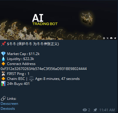 BSCAI_Bot's tweet photo. @BSCAI_Bot Predicted: 

$冬冬 11.2k to 279.74k ATH (24x)

Did you?

Past results are not indictive of future returns https://t.co/TzqiUe2ALX