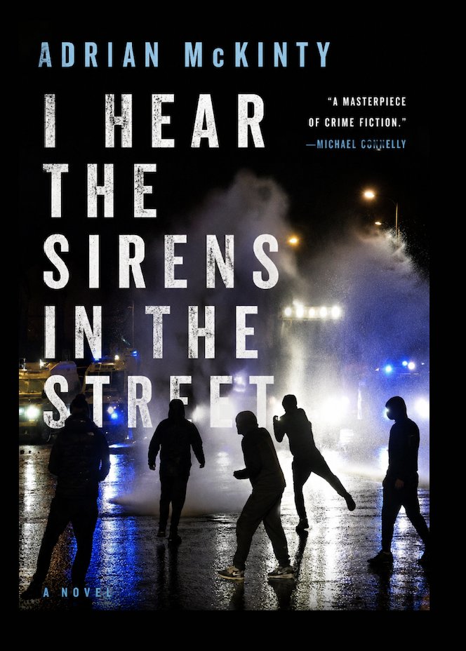 adrianmckinty's tweet photo. I think the series really finds its legs with book 2, I Hear The Sirens In The Street 

book 8 which came out last summer, Hang On St Christopher, begins with a summer riot in Belfast... https://t.co/6RD16VPDQd