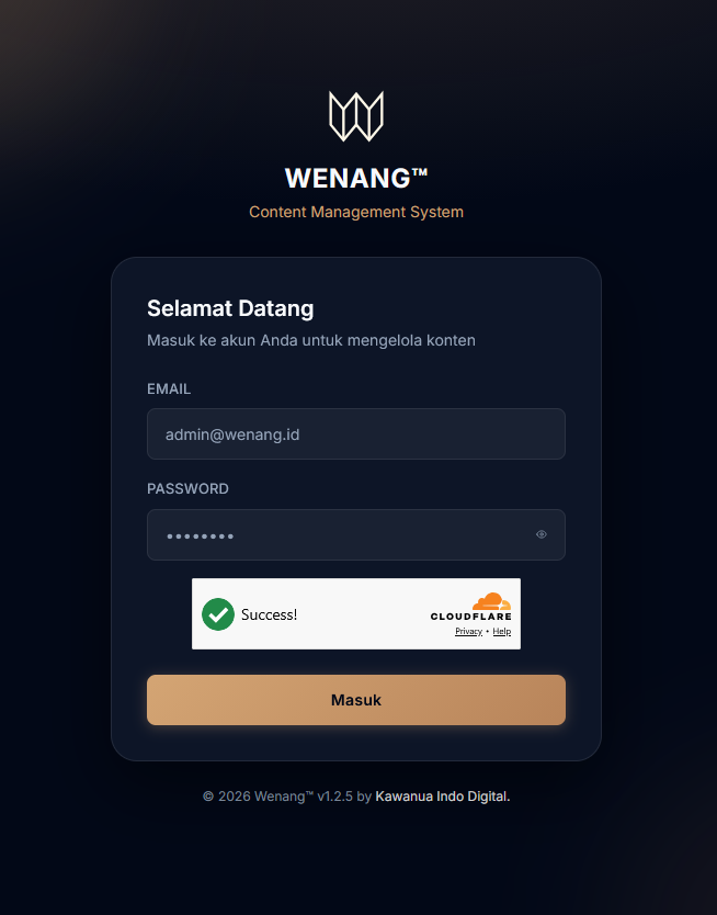 eroljo's tweet photo. Progress sampai hari ini WenangCMS sudah berhasil terkoneksi dengan sempurna ke license system @kawanua dan karena untuk demo panel ini deploy nya di Cloudflare, jadi sekalian cronjob bawaannya dipake supaya tiap jam 1 subuh lisensinya dicek. 

#wenang #webdevelopment https://t.co/iHnbgv8Fhu