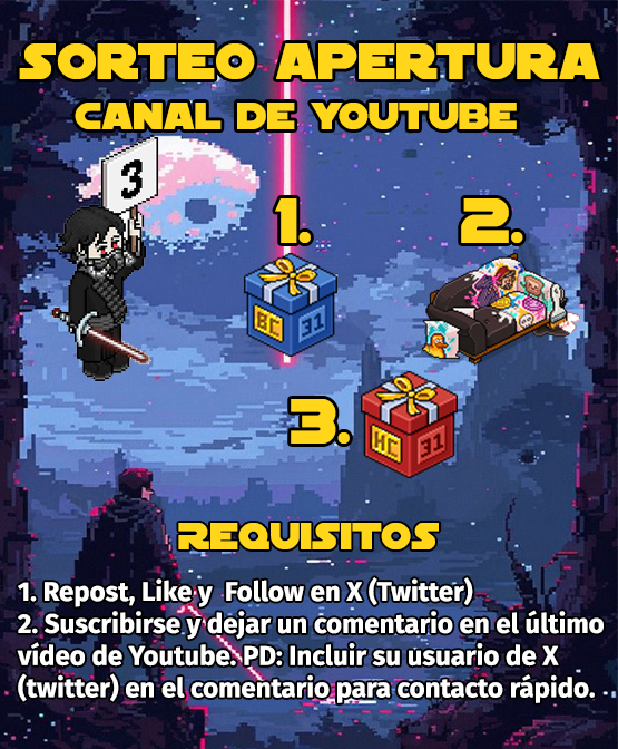 sempieternum's tweet photo. 🌟✨SORTEO DE APERTURA ⚡️🪐

📌Requisitos en la imagen.

📜Modalidad del sorteo:

⚪️Top 1: Comentario YT.
⚪️Top 2: Repost en X.
⚪️Top 3: Like en X.

Link último vídeo: https://t.co/w6cjR6vOEJ

OPCIONAL: Etiquetar amigo en X (Gana 5c)

Termina el 09 de Julio a las 06 PM Hora Col. https://t.co/ZW1smJbMtd