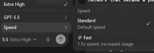 StartupBros's tweet photo. codex has fast mode, 1.5x speed for increased usage. we need snail mode, 0.5x speed for decreased usage https://t.co/sMDiLrMhz2