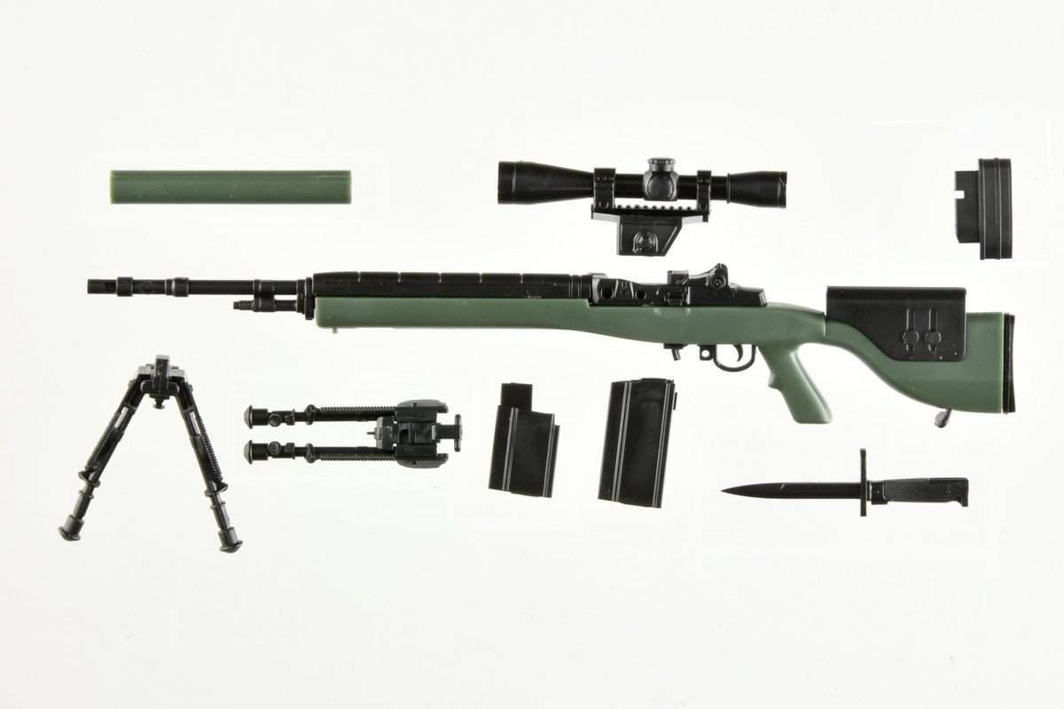 LittleArmory's tweet photo. 【#リトルアーモリー 新製品】
M14DMRタイプ
10月発売予定

米海兵隊の精密武器セクションが生み出した、旧式ライフルM14の再生改良機“ディザネイテッド・マークスマン・ライフル(DMR)”が1/12スケール模型で登場！

🖌パッケージアートは、UtsuCAN氏描き下ろしの里島高校選抜射手の苺ちゃんです🍓 https://t.co/J1fc0ivmwG