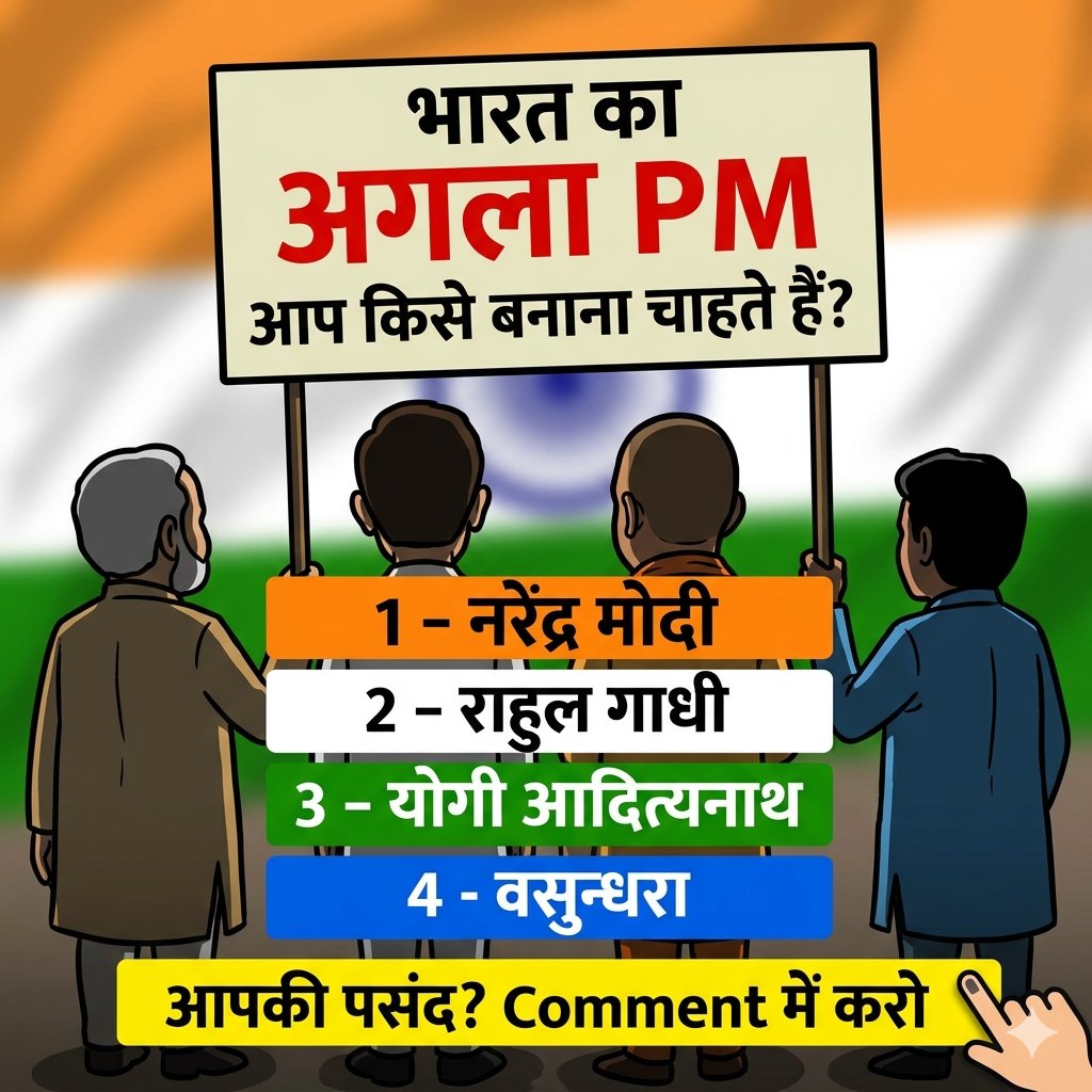 bheemeshkumar07's tweet photo. भारत का अगला Pm आप किसे बनाना चाहते हैं यह कोई वोट चोरी नहीं होगा 
(1) नरेंद्र मोदी 
(2) राहुल गांधी 
(3) योगी आदित्यनाथ 
(4) वसुन्धरा 
#vote #voteForIndia #pm https://t.co/VC5mao5B6H