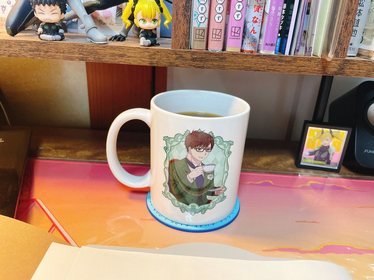 SakuraSlamdunk's tweet photo. 今日も張り切ってオンライン授業です🙌🙌🙌
本日のマグカップは奥村雪男君です！
ホットコーヒー☕️✨✨

一緒にがんばろーね😙😙😙 https://t.co/0f63pFcorG