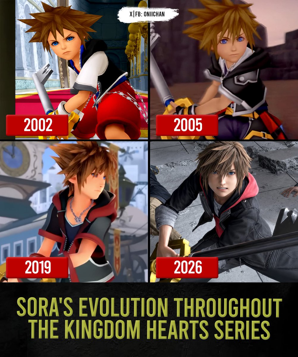oniichanph's tweet photo. Sora has grown up with an entire generation of gamers 🎮

The Kingdom Hearts series began in 2002 as a crossover between Disney and Square Enix, following Sora's journey across different worlds to fight the Heartless and protect his friends. What started as a simple adventure evolved into one of gaming's most ambitious and complex stories.

From the original Kingdom Hearts (2002) to Kingdom Hearts II (2005), Kingdom Hearts III (2019), Kingdom Hearts IV (2026), and the many spin-off titles in between, fans have watched Sora grow and mature as the series expanded its universe of Keyblades, Nobodies, Organization XIII, and interconnected worlds.

More than two decades later, Sora remains one of gaming's most recognizable protagonists, and his journey is far from over ✨🗝️