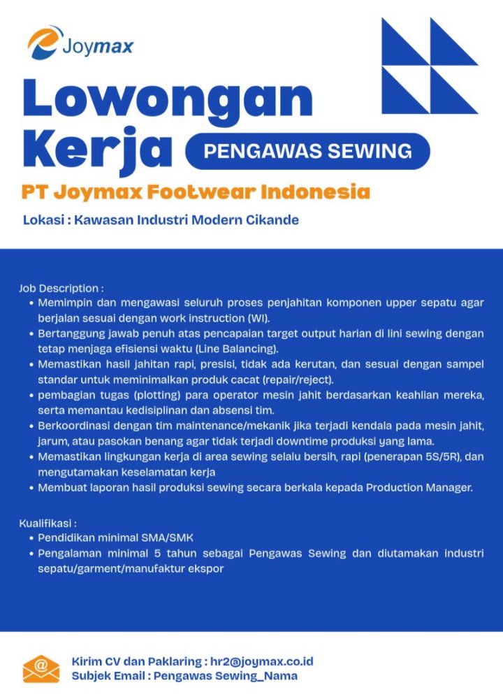 applykasi_biru's tweet photo. Bantu repost biar makin banyak yg kebantu dapet kerja, info loker hari ini https://t.co/28ZBj5V5NN