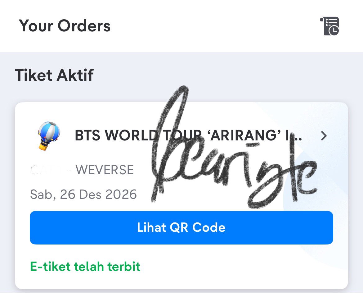 bearigle's tweet photo. hi everyone i’m back with my arirang tour jakarta ticket 🥹 https://t.co/FtsvzJHqdU