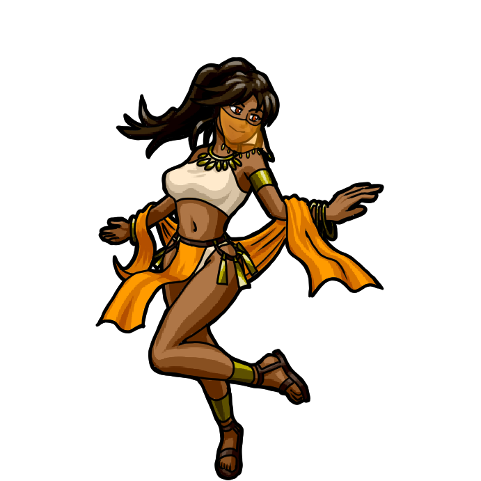 sevenBraves's tweet photo. 本日のイラスト作業、イラスト違いの踊娘です。 #七人の勇者 https://t.co/0GK236PXgI