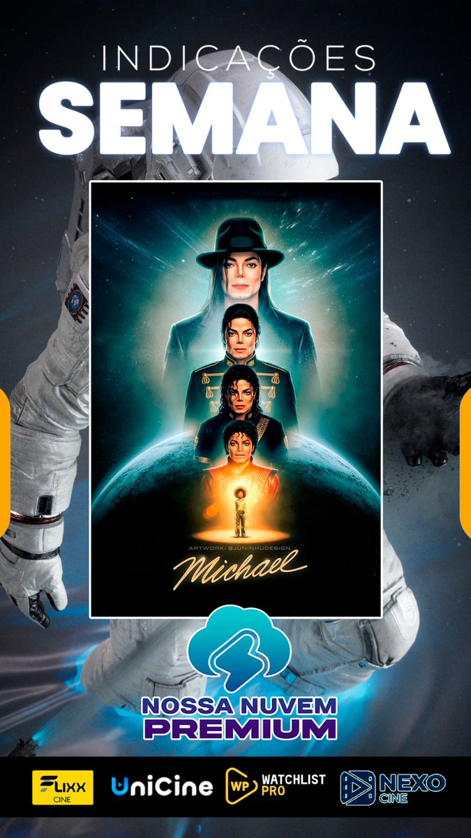 flixxcine1's tweet photo. 🕺 | MICHAEL [2026]
❗ | QUALIDADE : 10/10 *4K*
🔈 | IDIOMA: DUBLADO 

O filme do nosso rei do pop já está disponível em 4k na Nuvem Premium. Venha testar e conferir.

#unitv #streaming #flixxcine #Netflix #youcine #eppicinema #filmeseseries https://t.co/tkwwwcjwlT