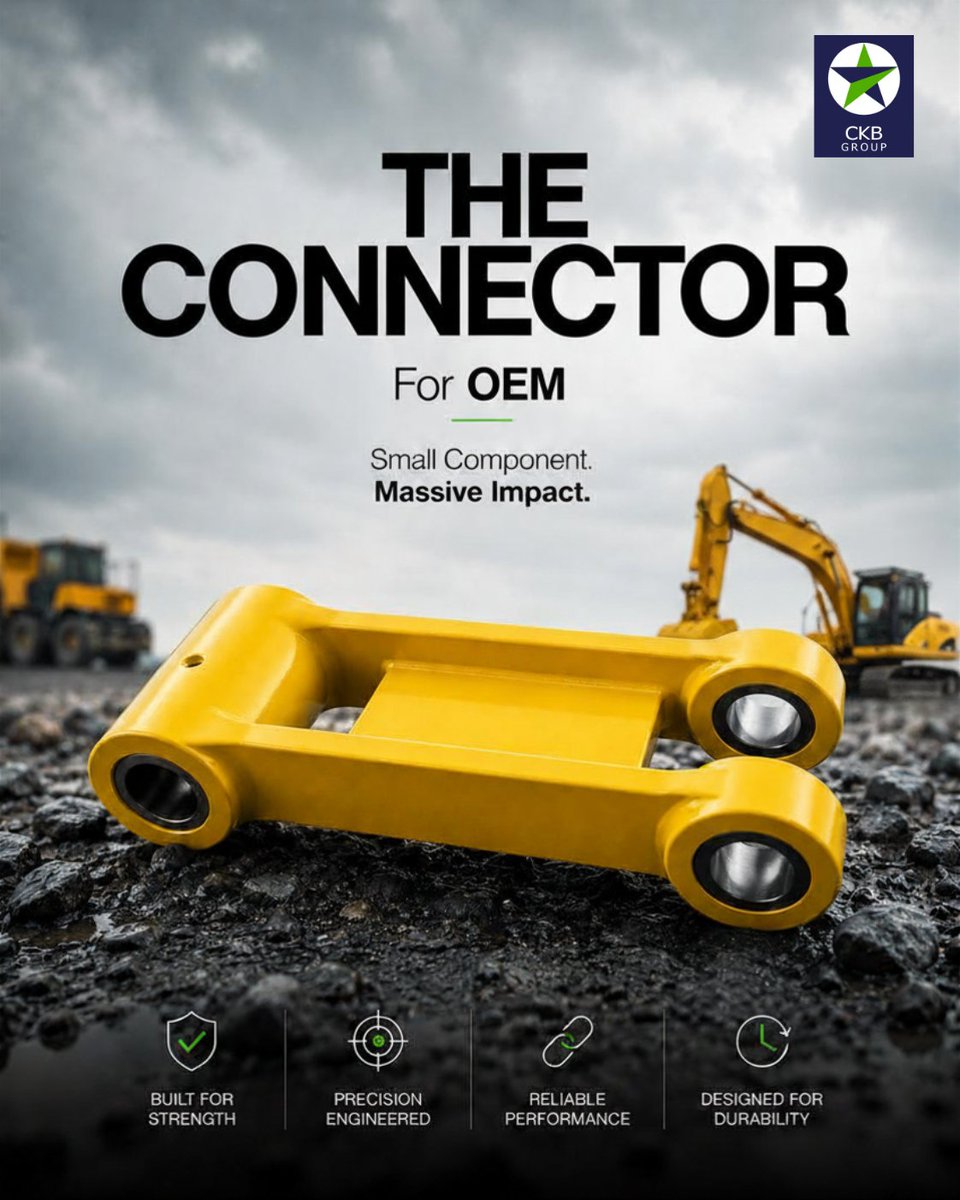 ckb_group's tweet photo. 𝗧𝗛𝗘 𝗖𝗢𝗡𝗡𝗘𝗖𝗧𝗢𝗥 𝗳𝗼𝗿 𝗢𝗘𝗠

Engineered to transfer force, support motion, and endure demanding operating conditions, the connector is a critical link in the performance of heavy equipment and industrial machinery.

Small in appearance. Significant in impact. https://t.co/abU7QryX0B