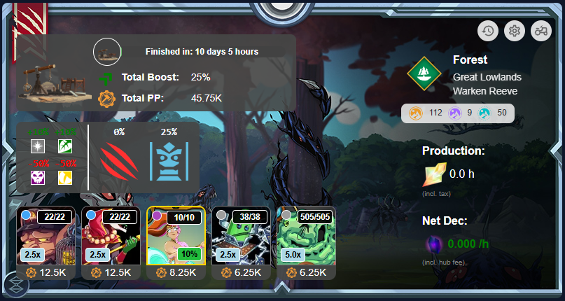 DaFiz's tweet photo. Shard Mine on the way...

@GatheringT57381 alerted us to the Occupied Plot under $20, so naturally I had to scoop it up.  And got a Rare Totem to give it more boost, while I was at it :)

#Splinterlands #SPS #Land https://t.co/FsgkJ5HlGg