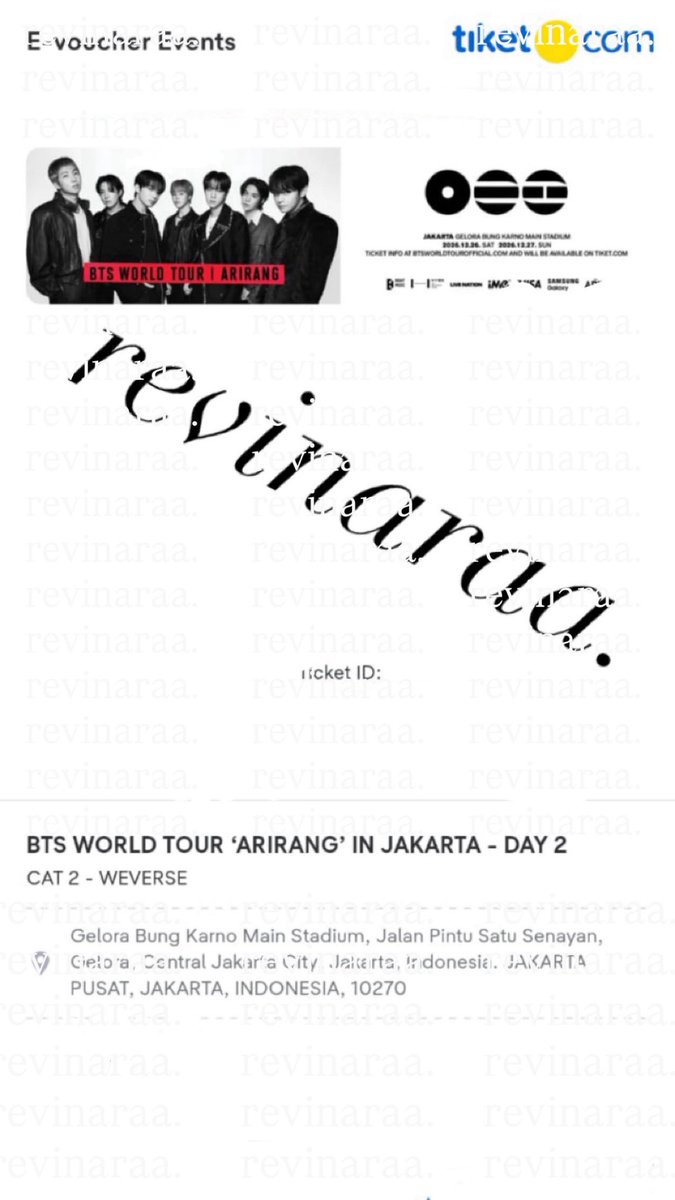 Revinara2's tweet photo. Huaaa sesuai plan B gw dapet 2 hari di section Floor and Tribune  (plan A gw nnton di sec VIP tapi 1 hari) see u desember @bts_bighit  *jujur ticketing nya berdarah darah bngt tapi alhamdulillah masih rejeki huhuhu #revinaketemutaehyung2hari https://t.co/1l9rtm8aqR