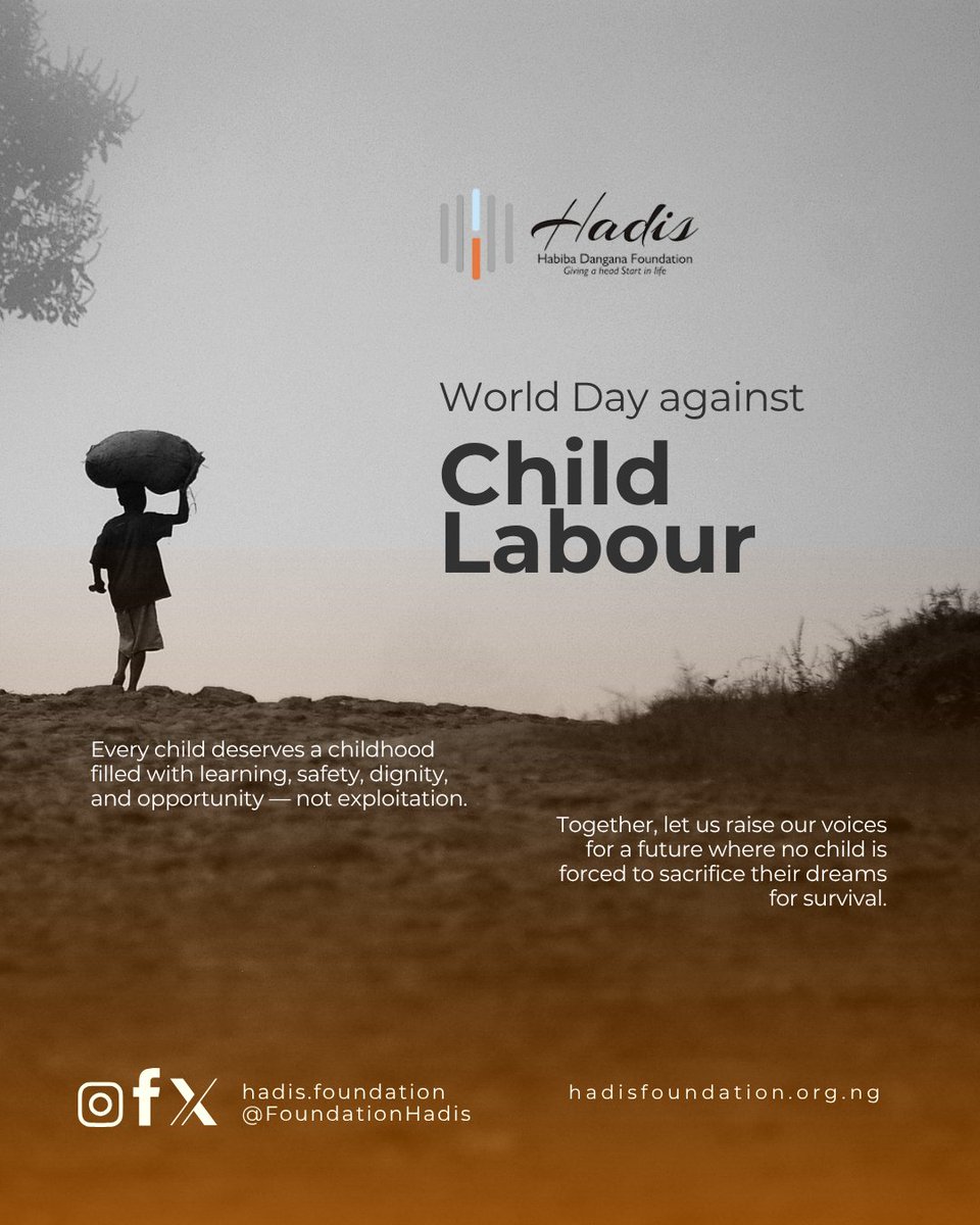 FoundationHadis's tweet photo. On World Day Against Child Labour, we stand for every child’s right to learning, safety, dignity, and opportunity, not exploitation.

No child should have to sacrifice their dreams for survival.

#EndChildLabour #ChildRights #HadisFoundation https://t.co/lkHNH7bumg