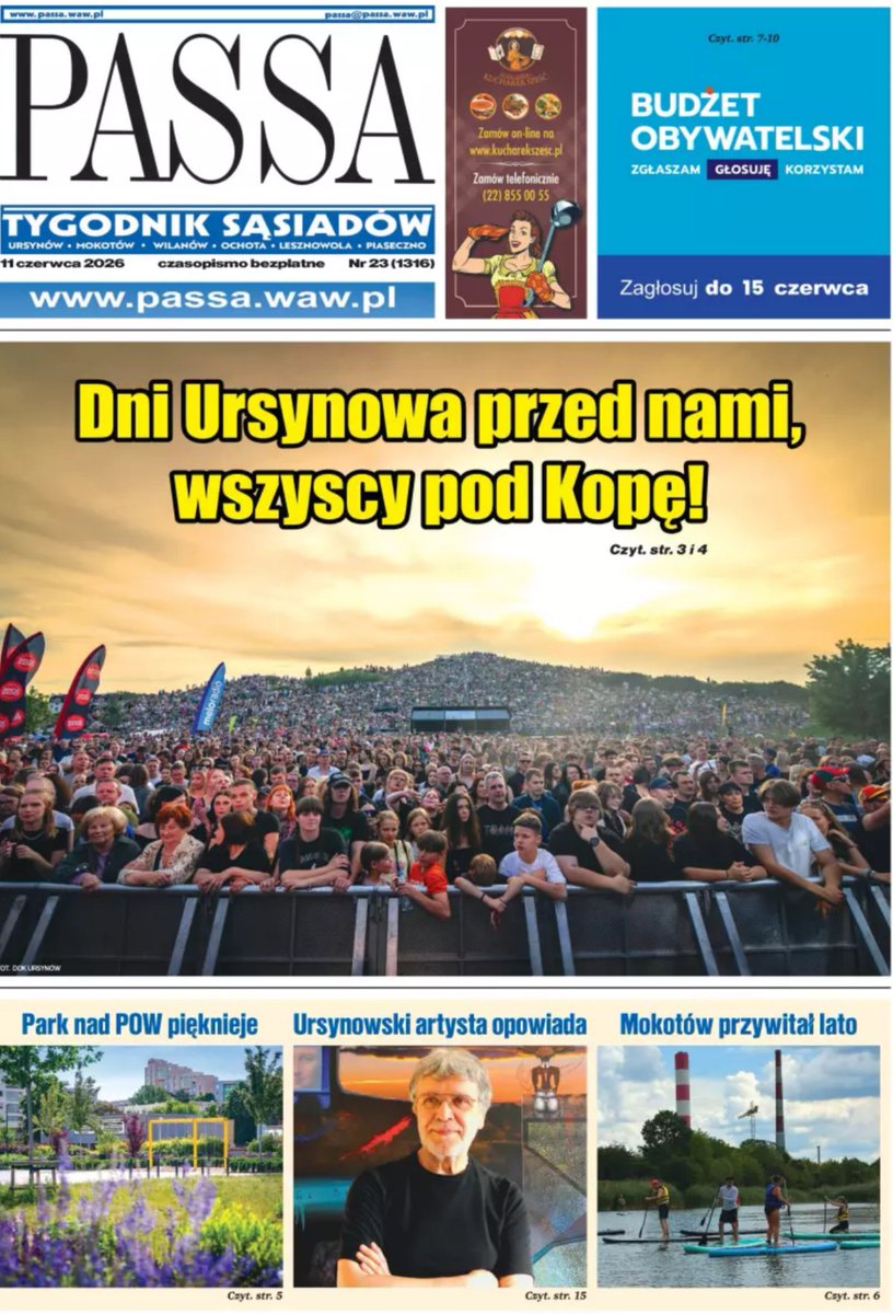 sasiadow's tweet photo. Już jest nowe wydanie tygodnika PASSA. Pobierz darmową wersję online: https://t.co/nasQwEB3xr https://t.co/807jGQlATz