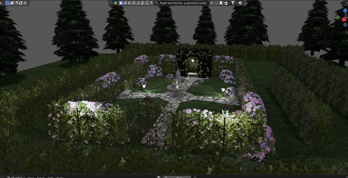 January_Summ3rs's tweet photo. my garden is finished, not sure weather or not I can be bothered putting it into #vrchat or not. #3D #art https://t.co/lZZTVNYYCI