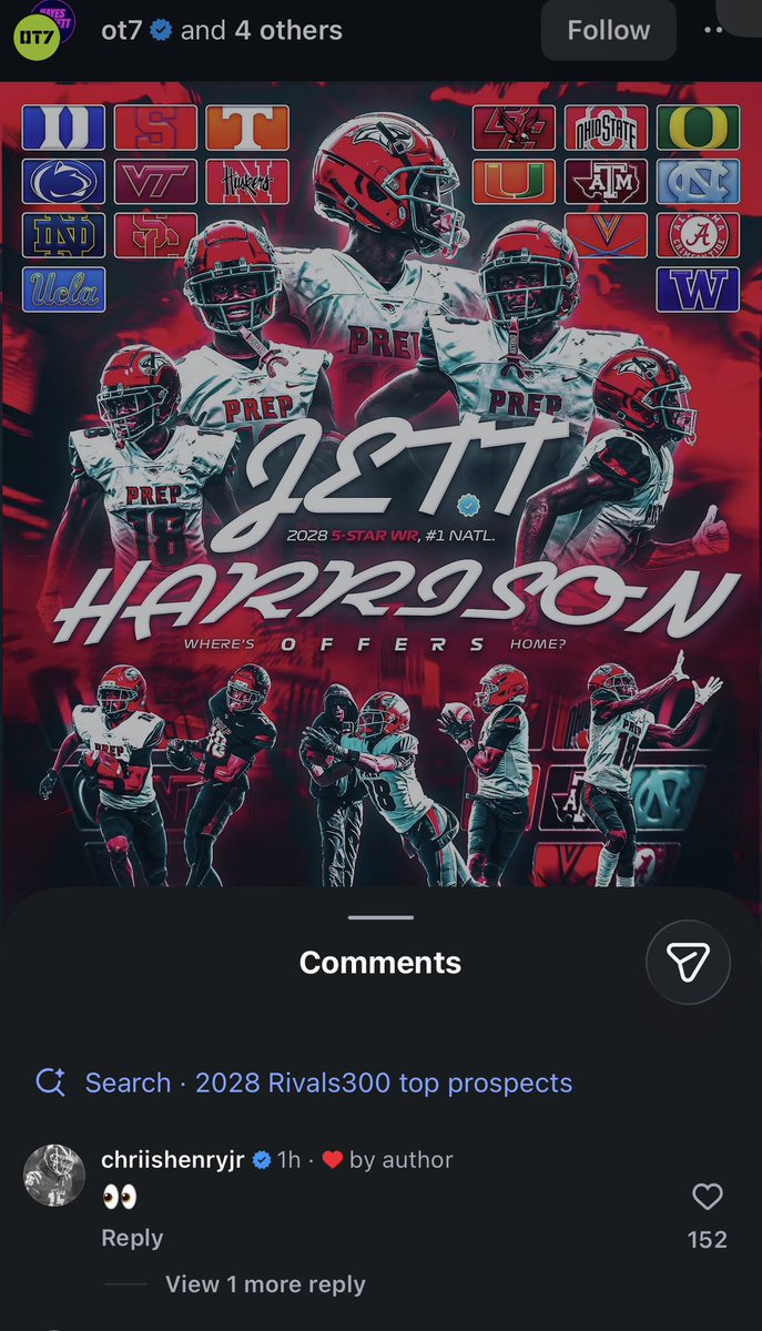 2_Tees's tweet photo. If Jett Harrison becomes a Buckeye, the Harrisons would join an elite lineage of Buckeye brothers: Bosa, Griffin, Boren, Styles, Hamilton, Hooker, Springs. The Smiths will join that list when Jeremiah’s younger brother Angelo arrives on campus https://t.co/NMvfDuApDA